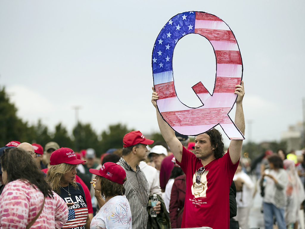 La théorie QAnon énonce que les États-Unis sont dirigés par des puissantes occultes, cherchant à établir un "nouvel ordre mondial". Seul Donald Trump pourrait venir à bout de cette cabale (archives).