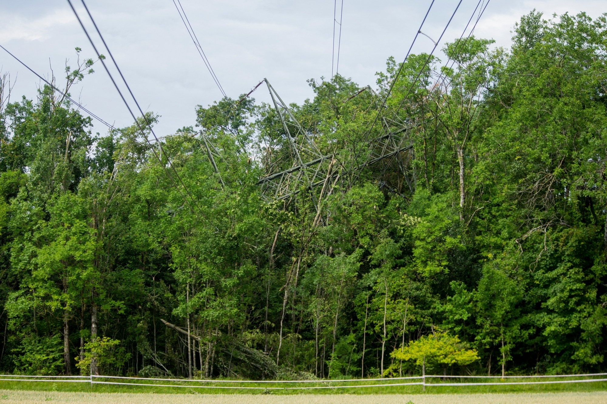 Le pylône électrique de la ligne à très haute tension (220 KW) Romanel - Foretaille a été saboté le 26 juin.