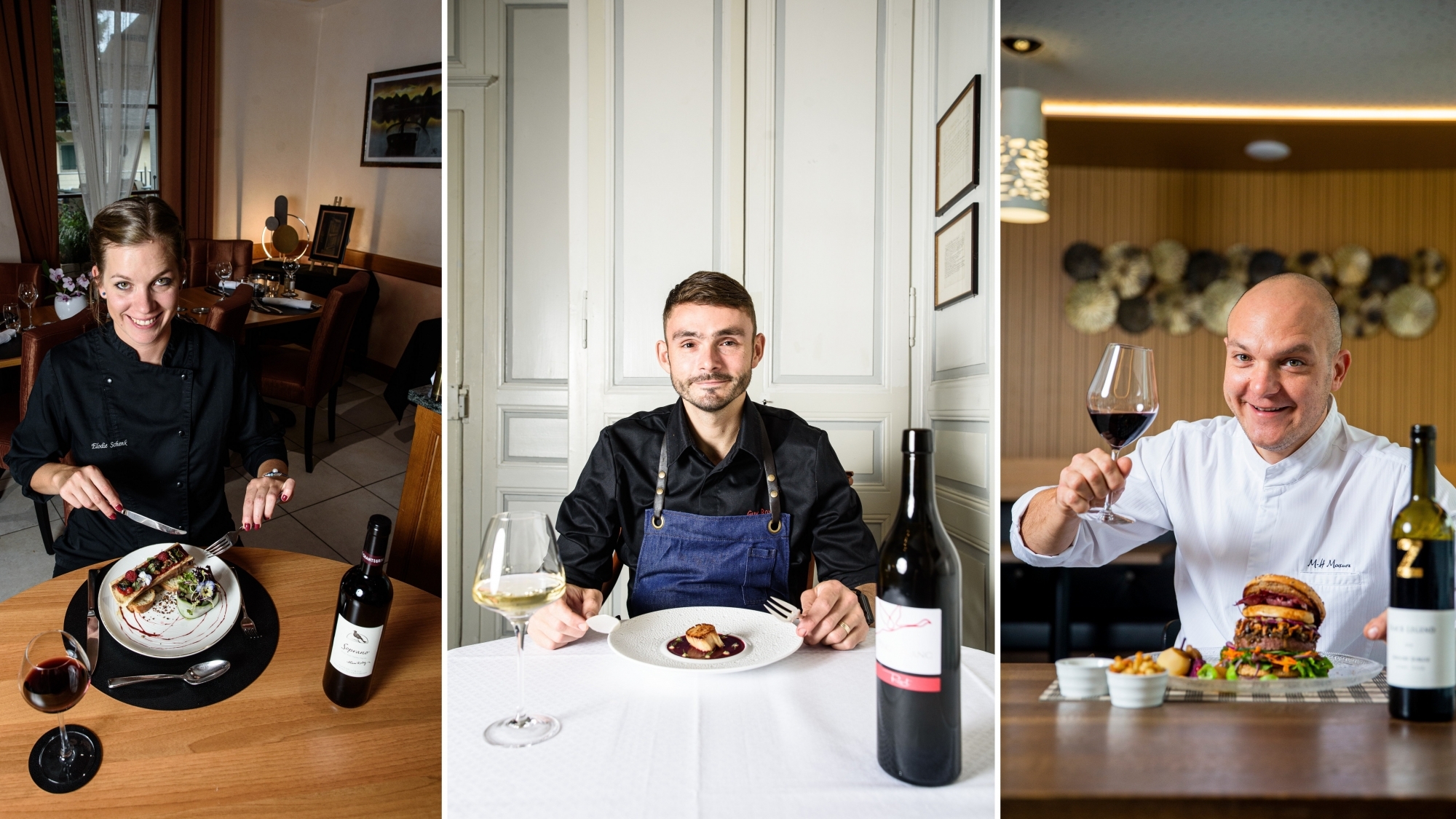 Elodie Schenk, Guy Ravet et Marc-Henri Mazure vous proposent trois leur recette avec un vin de la région.