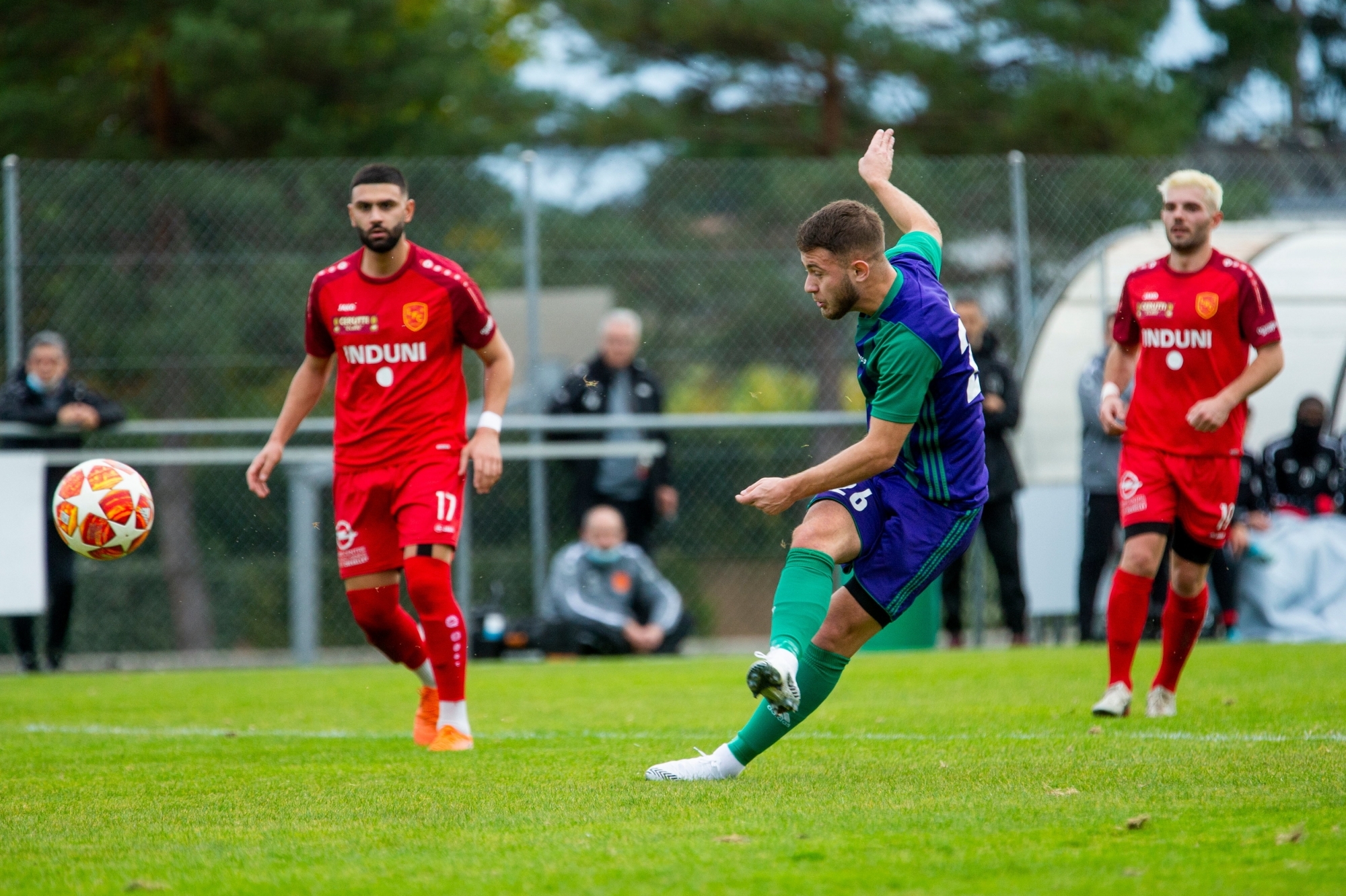 Ridvan Hysenaj et les "violet et vert" ont su relever la tête après leur revers contre Lancy (photo).