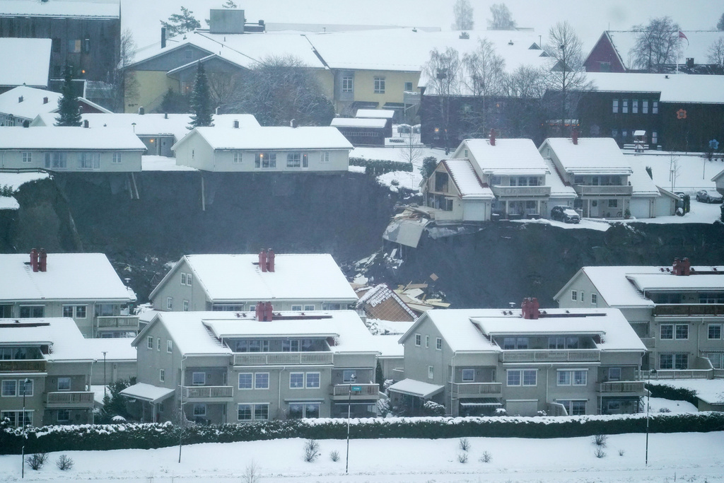 La coulée a touché 21 hectares, emportant plusieurs maisons à Gjerdrum.