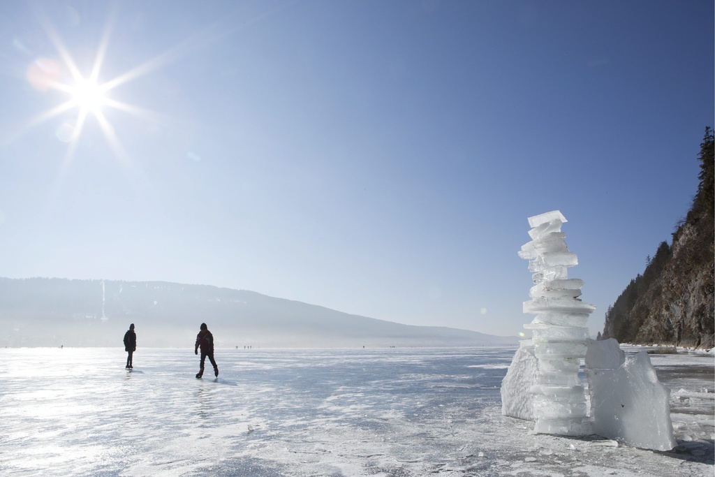 Le lac de Joux gelé, une image qui pourrait appartenir bientôt au passé.