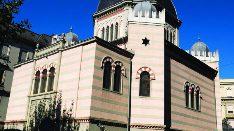 La grande synagogue de Genève.