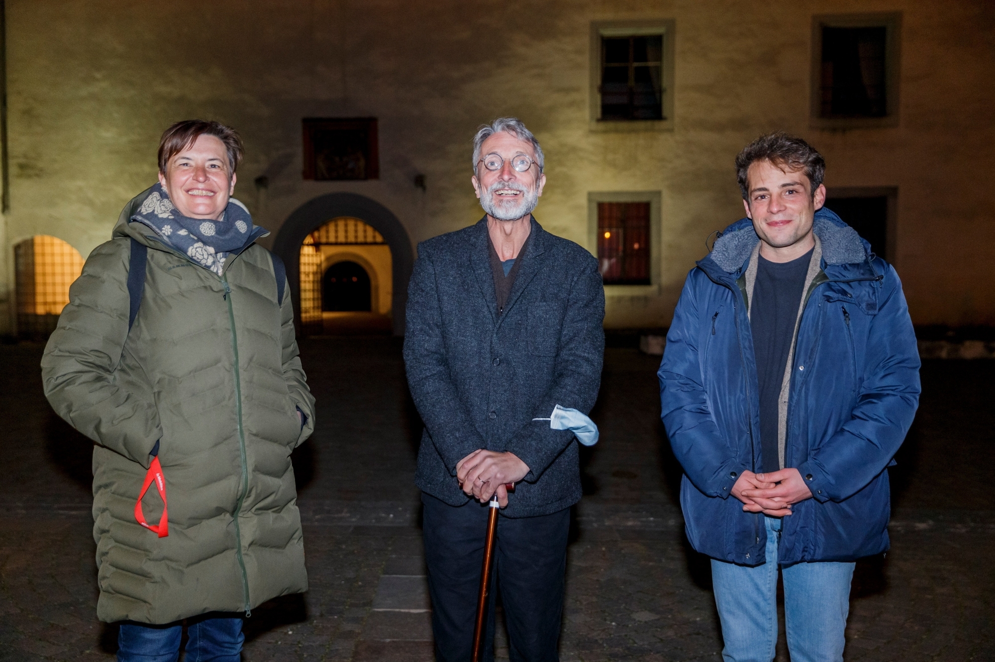 Trois des cinq candidats de gauche victorieux: Stéphanie Schmutz (PS), Pierre Wahlen (Les Verts) et Alexandre Démétriadès (PS).