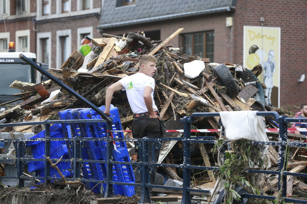 La ville de Verviers a été ravagée par les intempéries.