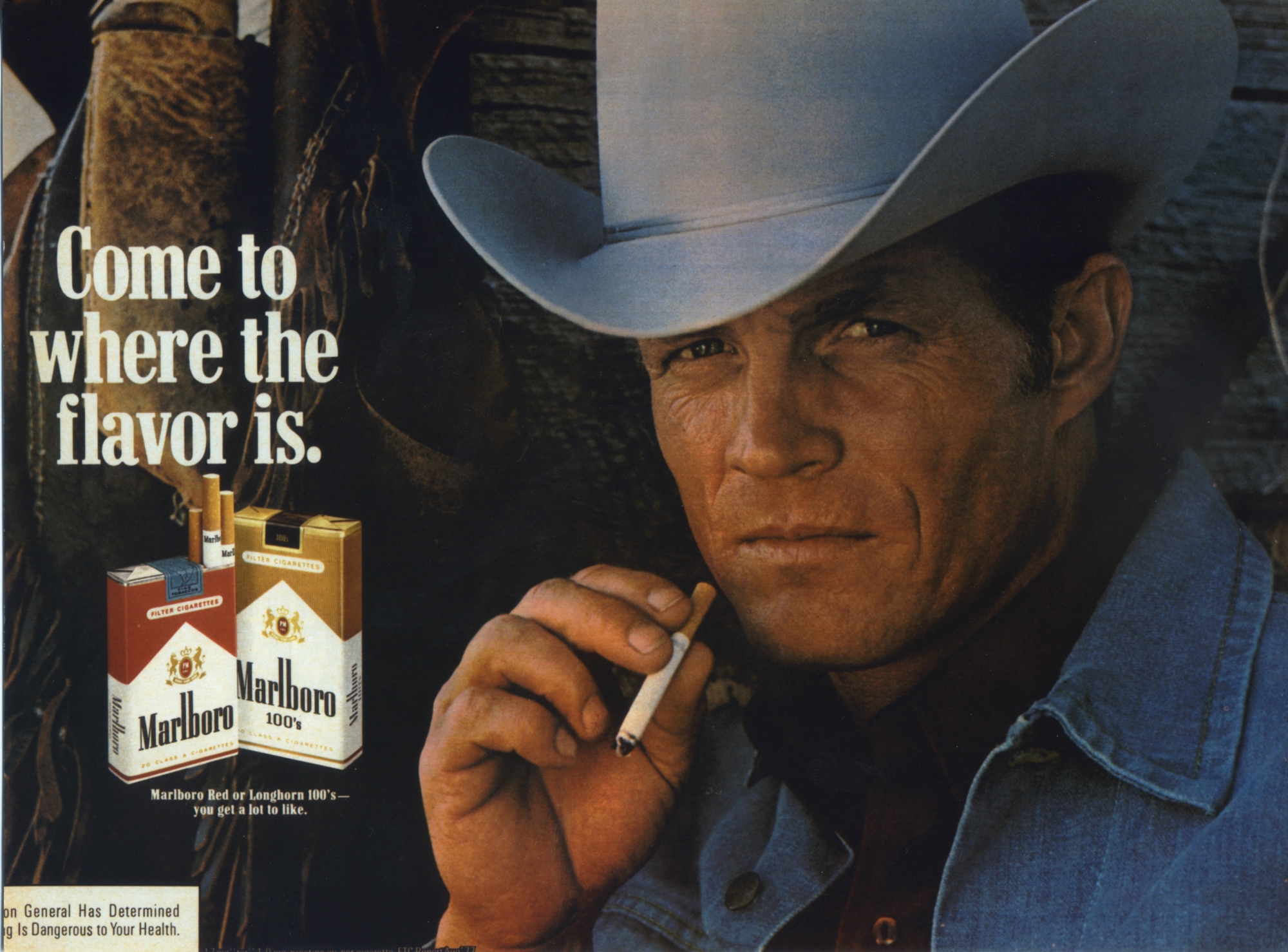 Eric Lawson, l’homme des publicités de Marlboro de la fin des années 1970, est décédé à 72 ans d’une maladie pulmonaire obstructive chronique. En Suisse, le tabac tue 9500 personnes par année.