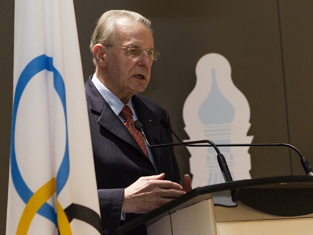 Jacques Rogge, président du CIO de 2001 a 2013, lors du vernissage du Festival Sotchi en 2014.