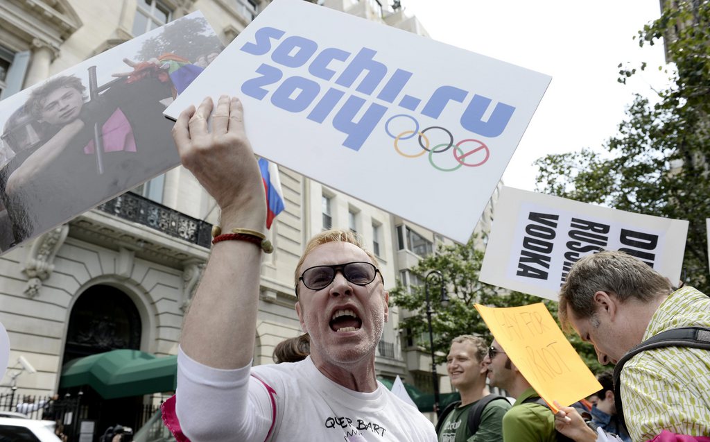 Des manifestants américains ont déjà dénoncé cette loi en vue des Jeux Olympiques.