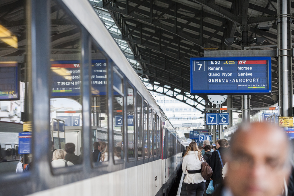 Trois trains sont entrés en collision ce mercredi matin à la gare de Genève-aéroport (photo d'illustration). Aucun blessé n'est à déplorer. Mais des retards sont prévus sur la ligne.