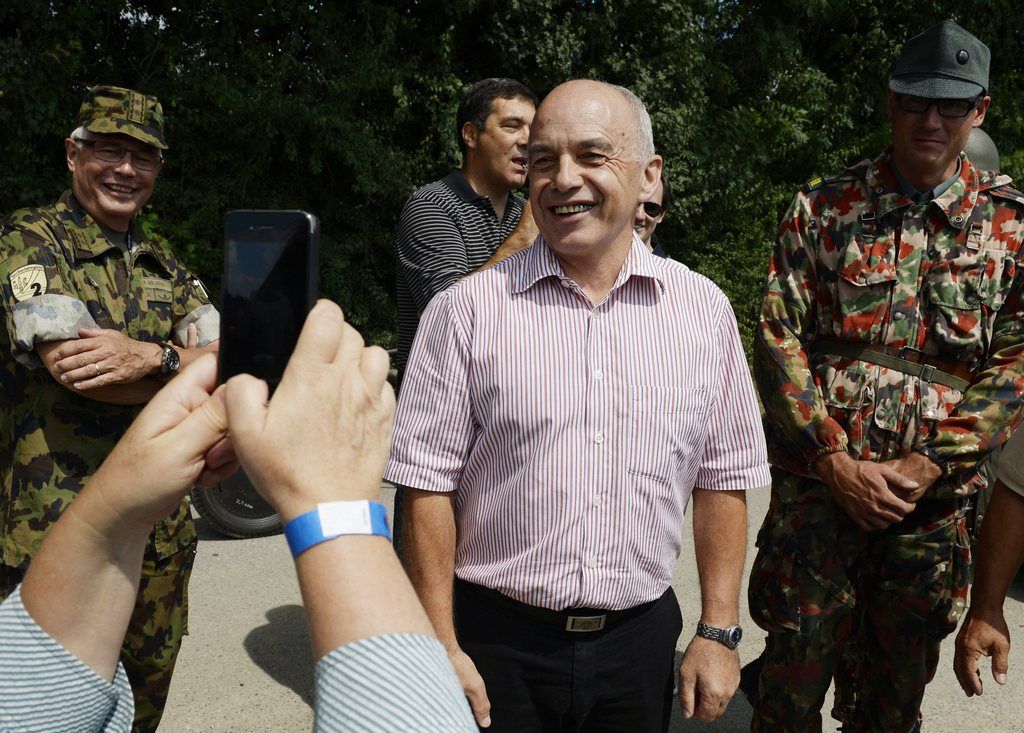 Le Zurichois Ueli Maurer était sur les terres de Doris Leuthard à l'occasion du "convoy to remember". 