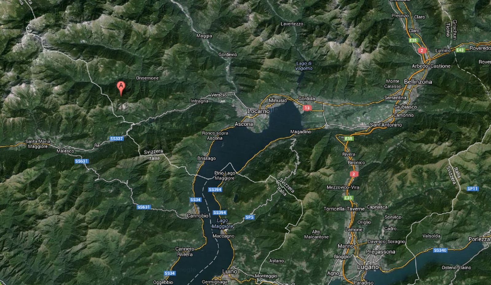 Le Val Onsernone se situe à proximité de Locarno.