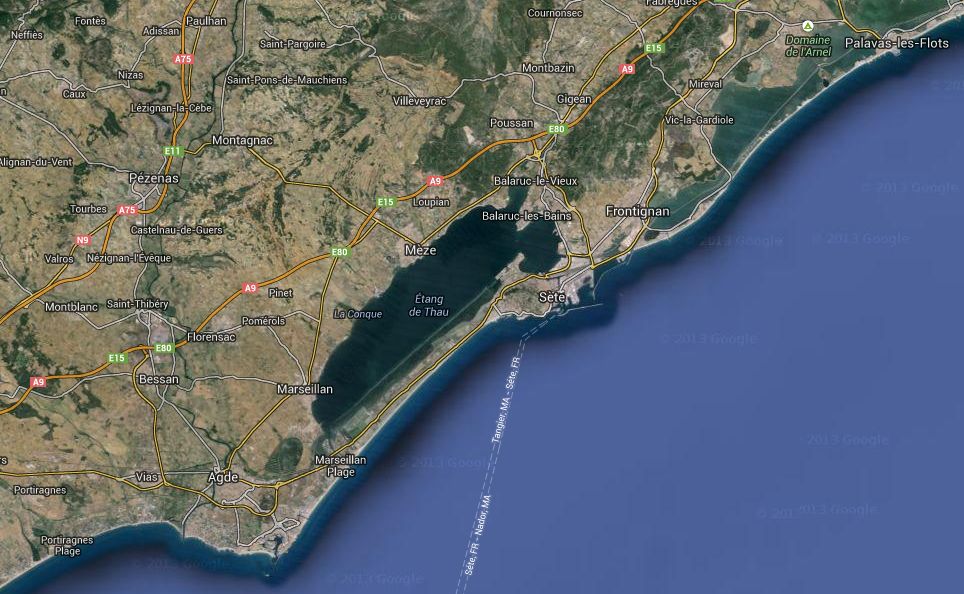 L'accident s'est produit sur l'étang de Thau, entre Sète et Adge, dans le sud de la France. 