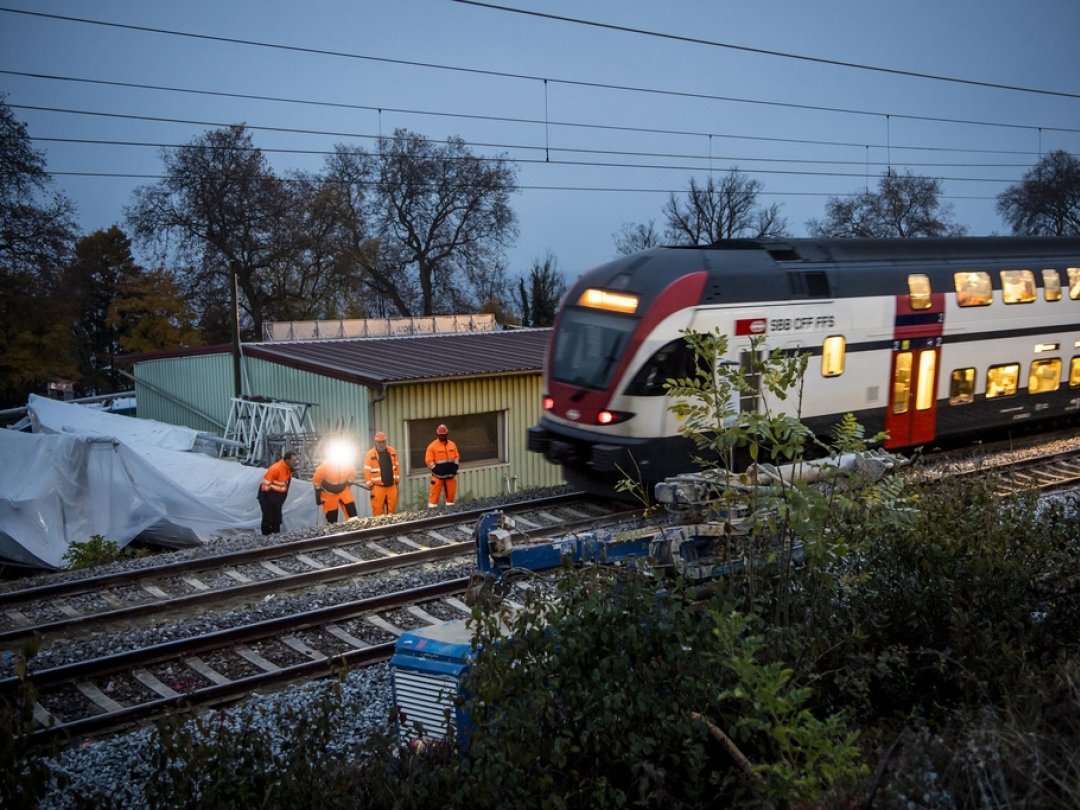 La ligne Lausanne – Genève est en travaux à la hauteur de Tolochenaz.
