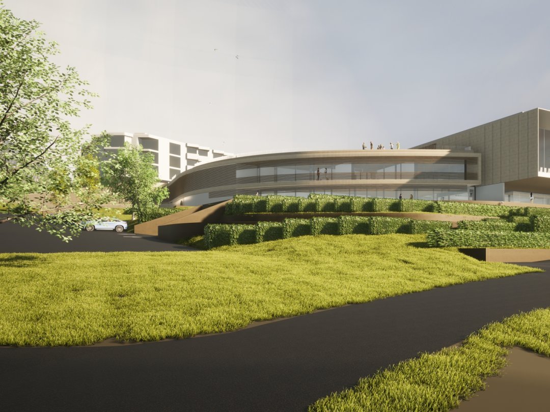 L'ouverture du nouveau bâtiment, dont le toit est végétalisé, est prévue pour fin 2023.