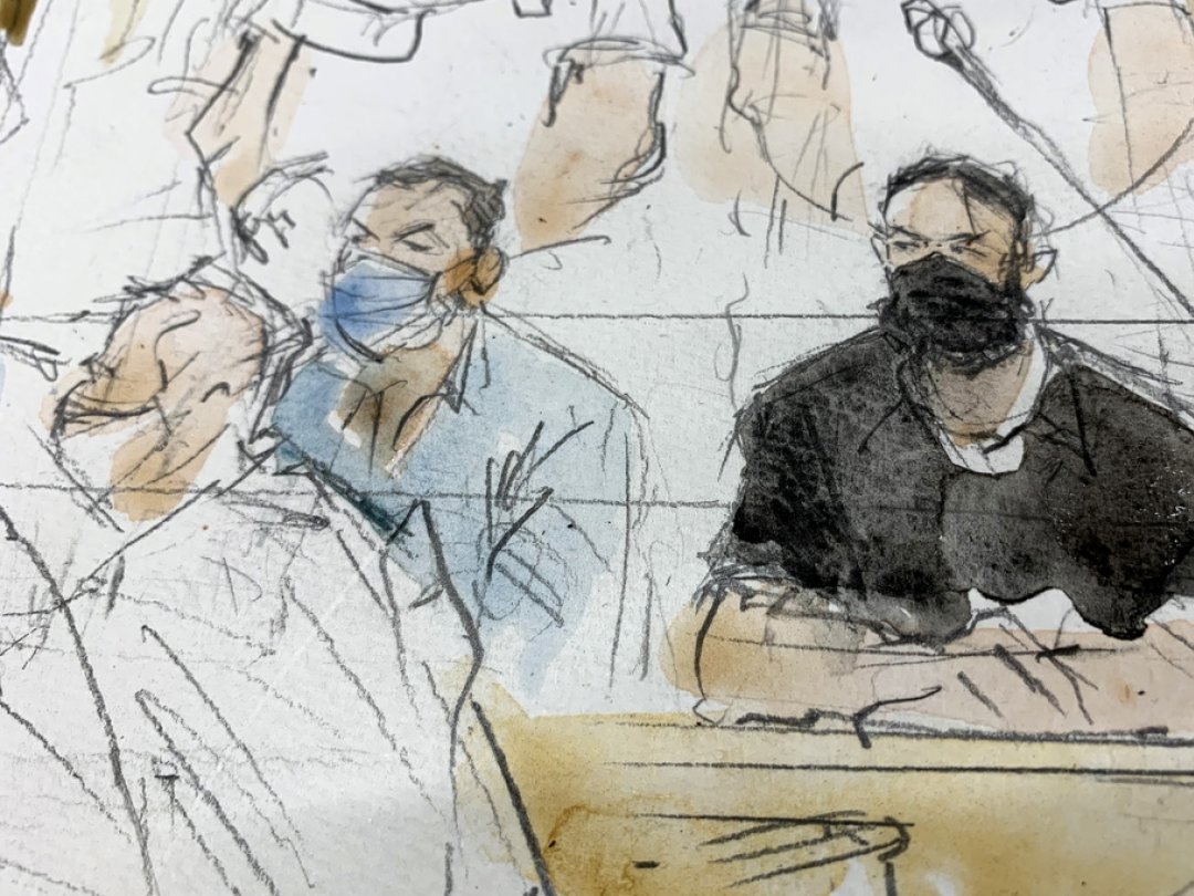Salah Abdeslam (en noir) est jugé pour les attentats du 13-Novembre.