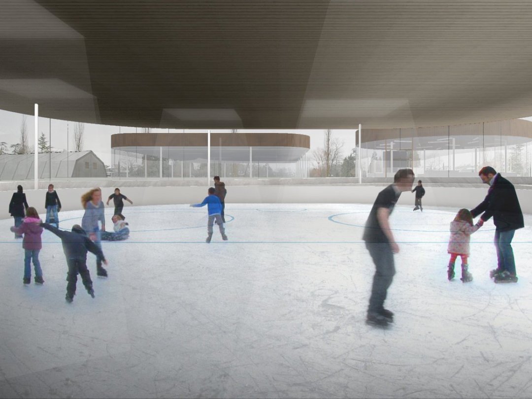 Image de synthèse de la futur patinoire