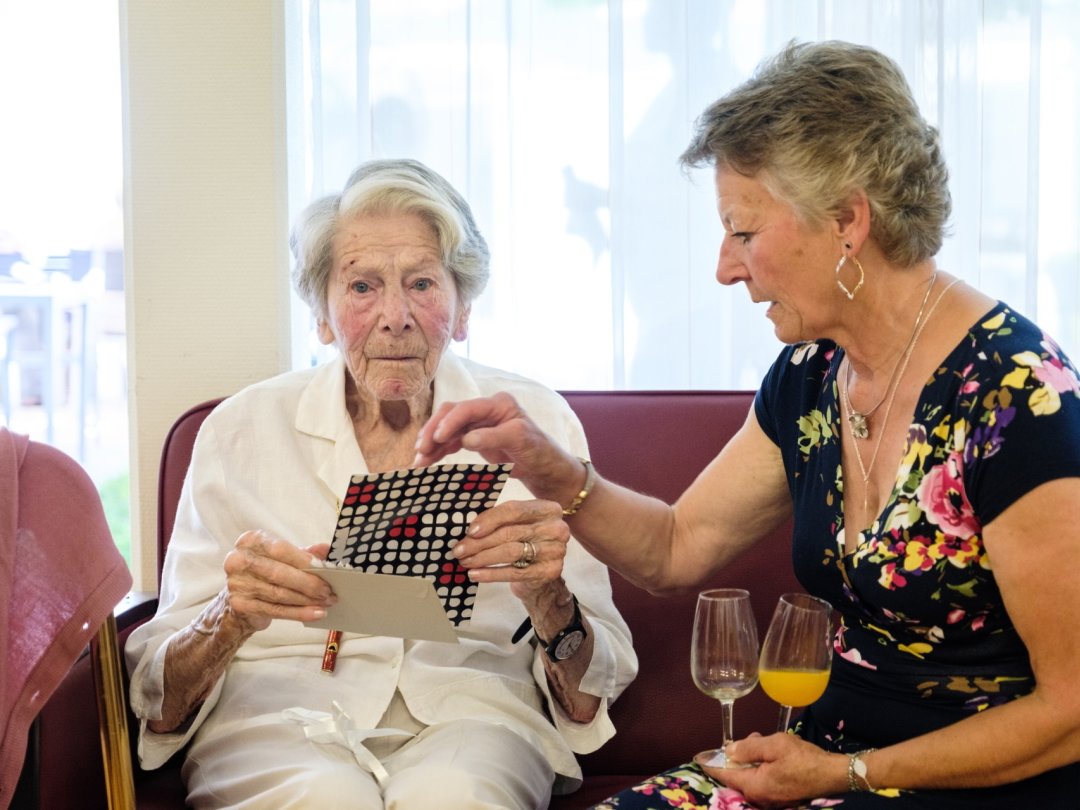 Marguerite Mellen était bien entourée, dimanche, pour son 100e anniversaire.