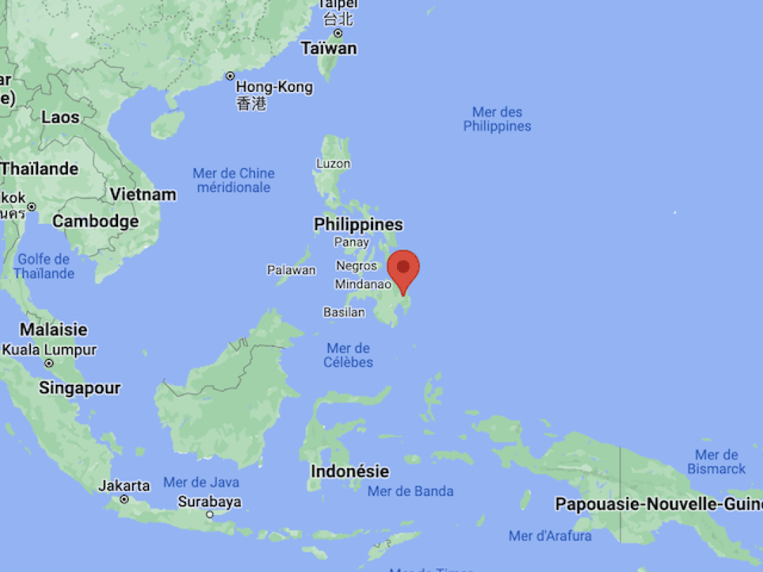 Le tremblement de terre a eu lieu à 18h44 locales (10H44 GMT), près de la municipalité de Monkayo dans la province de Davao de Oro sur l'île de Mindanao.