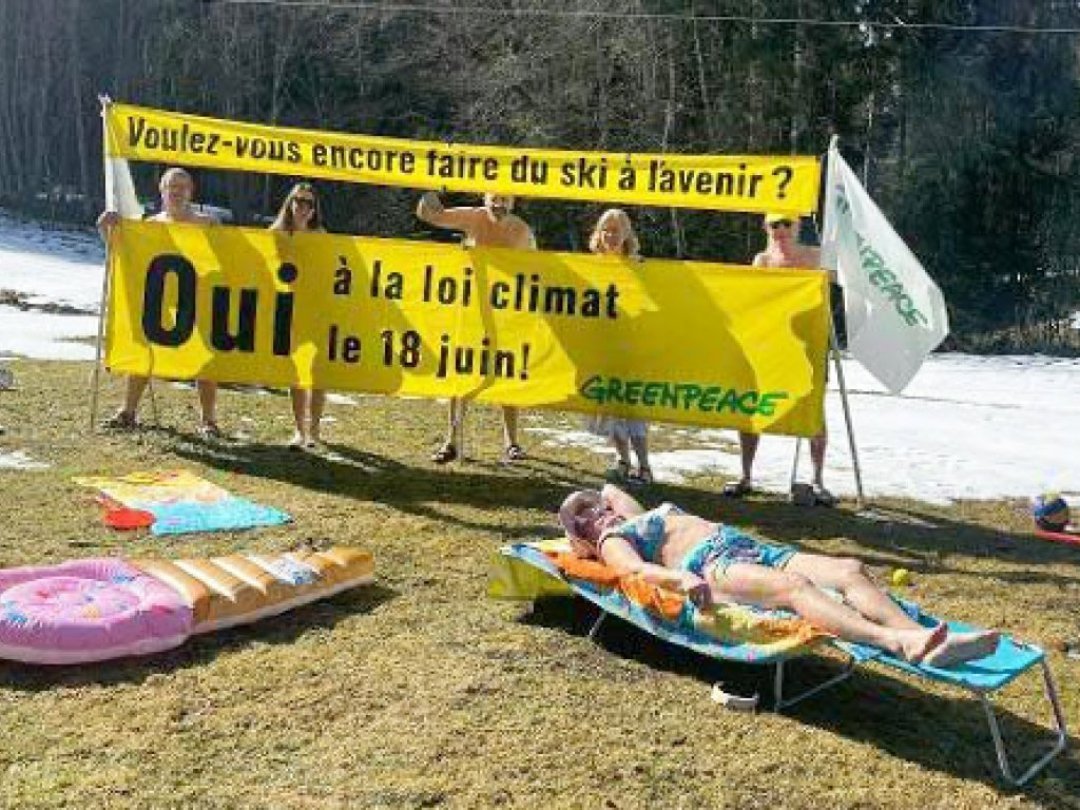 Par la parodie, Greenpeace Vaud a voulu montrer les risques du réchauffement climatique.