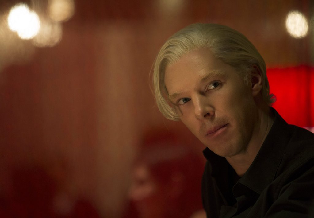 This image released by Dreamworks Pictures shows Benedict Cumberbatch as WikiLeaks founder Julian Assange in a scene from "The Fifth Estate." (AP Photo/Dreamworks Pictures,  Frank Connor)