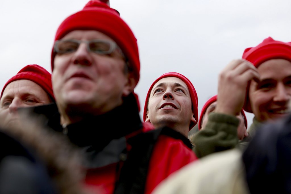 Les manifestants avaient revêtu des bonnets rouges, comme au 17ème siècle.