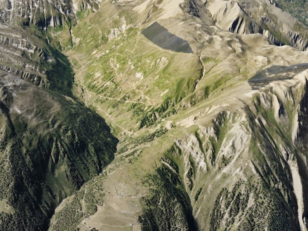 Le futur parc alpin se situe en haut à droite.