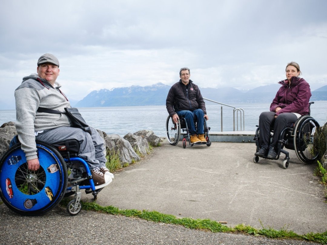 Guillaume Sickenberger, Michel Fernandez et Aude Jardin souhaiteraient pouvoir accéder au lac à Morges.