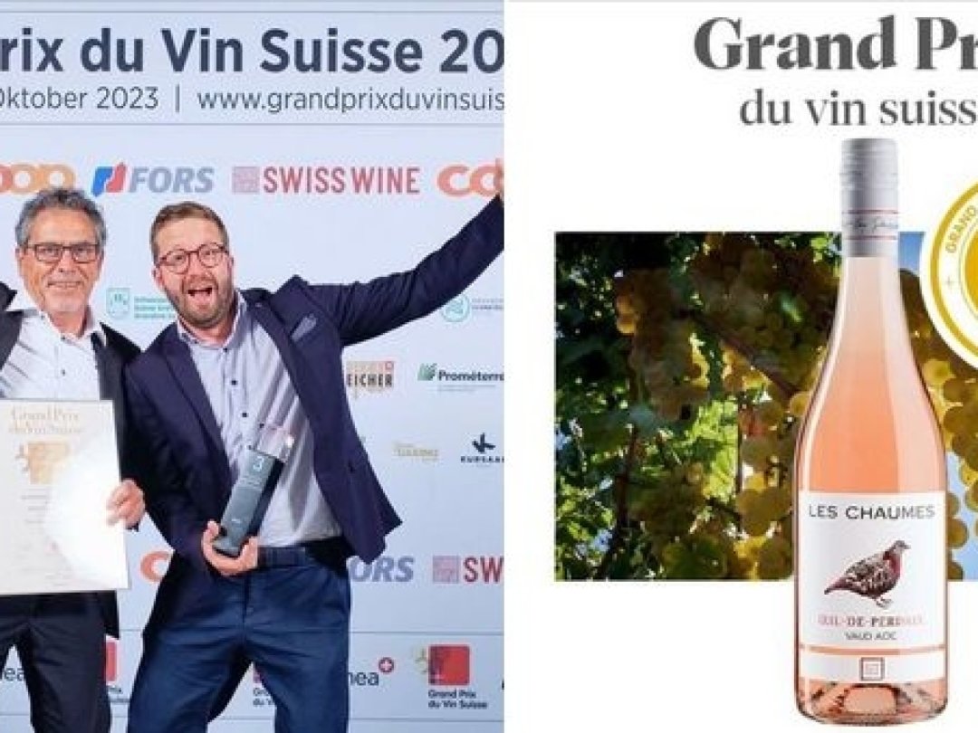 Les représentants de la Cave de la Côte ont eu de quoi fêter, vendredi soir à Berne, lors du Gala du vin suisse.