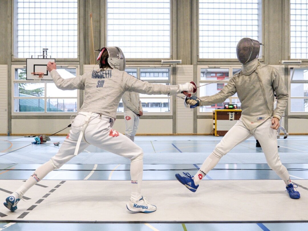 Les Founachus Alexandre Rossetti et Rémi Perroud en action le 23 mars 2023, lors du dernier tournoi organisé par leur club.