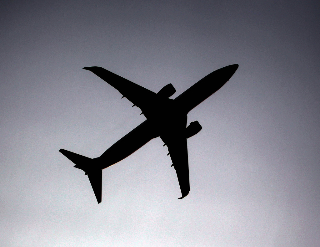 A plane approaches the Duesseldorf airport, western Germany, on Tuesday April 20, 2010. Air traffic is blocked in some parts of Europe due to the vulcano eruption in Iceland. A small amount of planes are allowed to start after volcanic ash is drifting across the Atlantic and forced the cancellation of flights in Europe. (AP Photo/Frank Augstein)