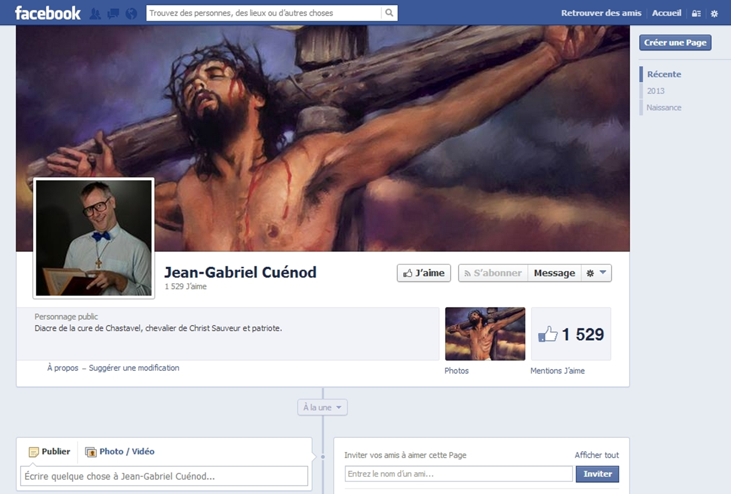 Jean-Gabriel Cuénod fait des ravages sur Facebook. 