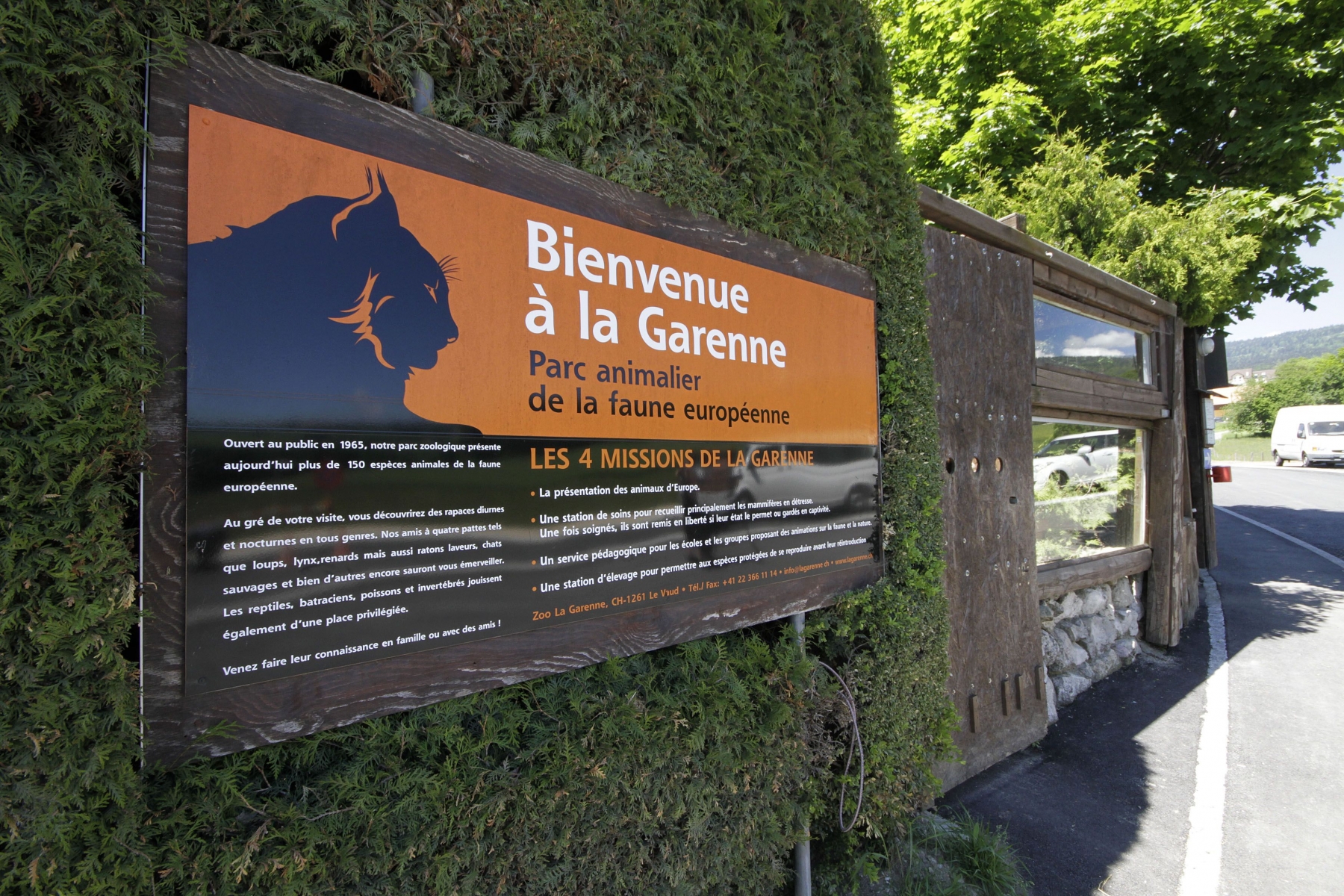 Nyon. Lundi 6 Mai 2013.
Entree du Zoo de la Garenne.
(Samuel Fromhold)