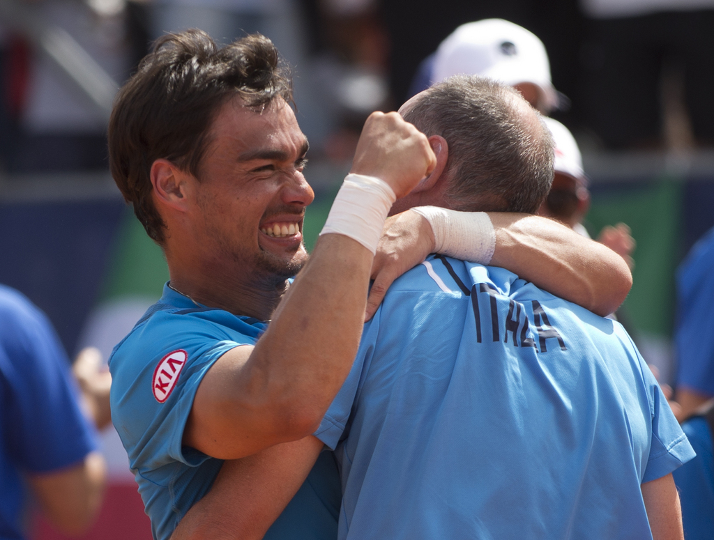 Les Italiens Fabio Fognini et Corrado Barazzutti ont battu l'Argentine 7-6, 4-6, 6-1, 6-4.