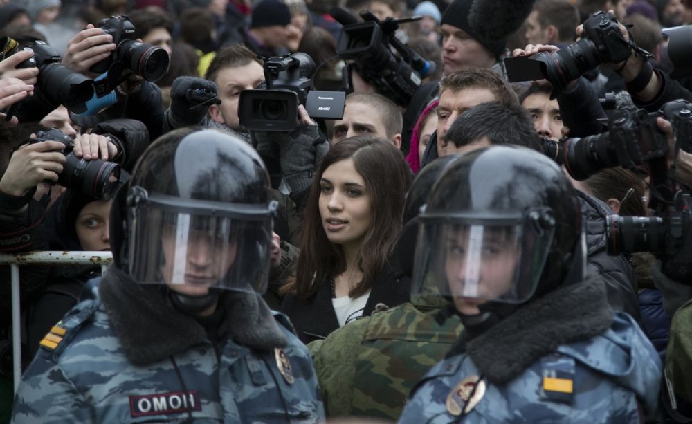 Nadezhda Tolokonnikova, la Pussy Riot, fait partie des personnes interpelées.