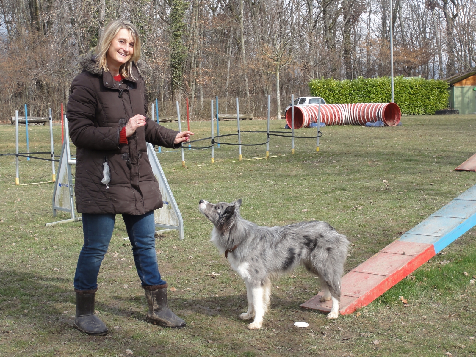 Véronique Imhof, éducatrice canine, et prof. d'agility à Gland. 