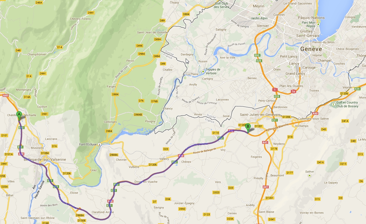 L'autoroute entre Châtillon-en-Michaille et Saint-Julien-en-Genevois sera coupée à la circulation dans le sens Bellegarde-Chamonix.