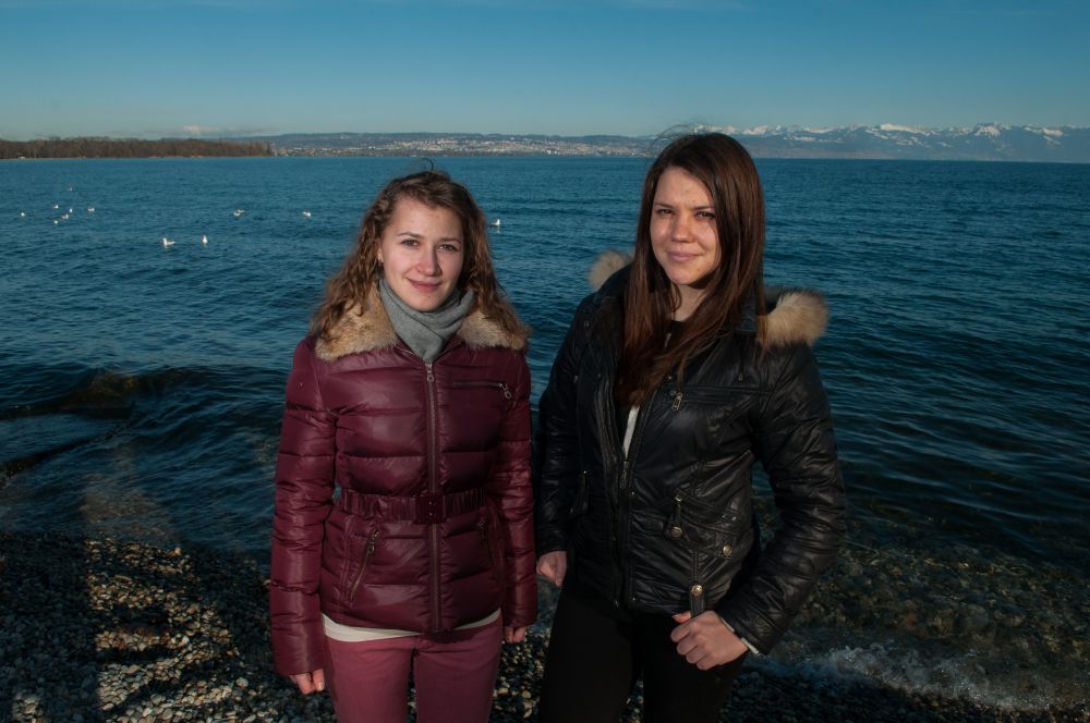 Olga (à gauche) et Arina (à droite), Saint-Preyarde et Morgienne, sont étudiantes à l'UNIL depuis déjà un an et demi. 
