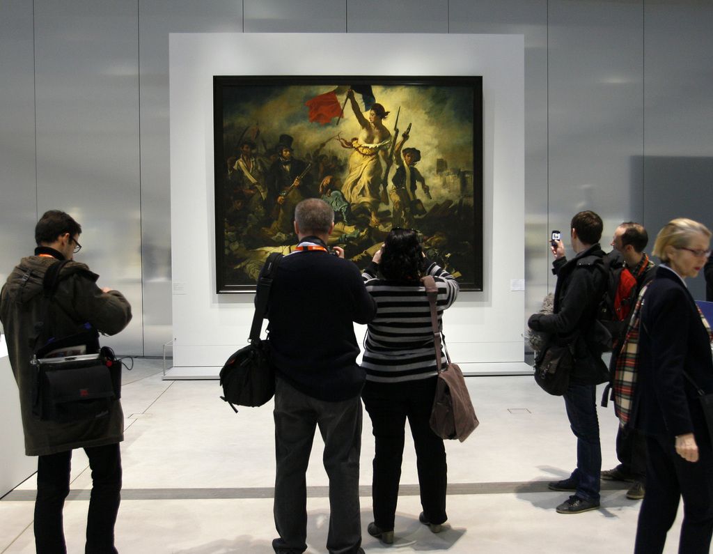 Tableau "La liberté guidant le peuple" de Delacroix au musée du Louvre-Lens. 