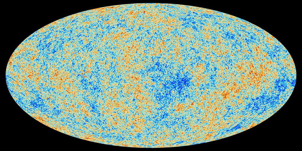 This image released March 21, 2013 by the ESA and Planck Collaboration shows the afterglow of the Big Bang, the cosmic microwave background, as detected by the European Space Agency's Planck space probe. The radiation was imprinted on the sky when the universe was 370,000 years old. It shows tiny temperature fluctuations that correspond to regions of slightly different densities, representing the seeds of all future structure: the stars and galaxies of today. (AP Photo/ESA, Planck Collaboration via NASA)