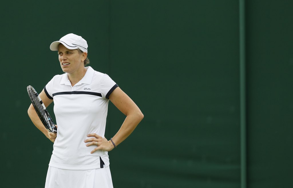 Romina Oprandi (ici à Wimbledon en 2013) s'est bien remise d'une vilaine blessure à l'épaule, qui l'a forcée à arrêter la compétition durant 8 mois. 
