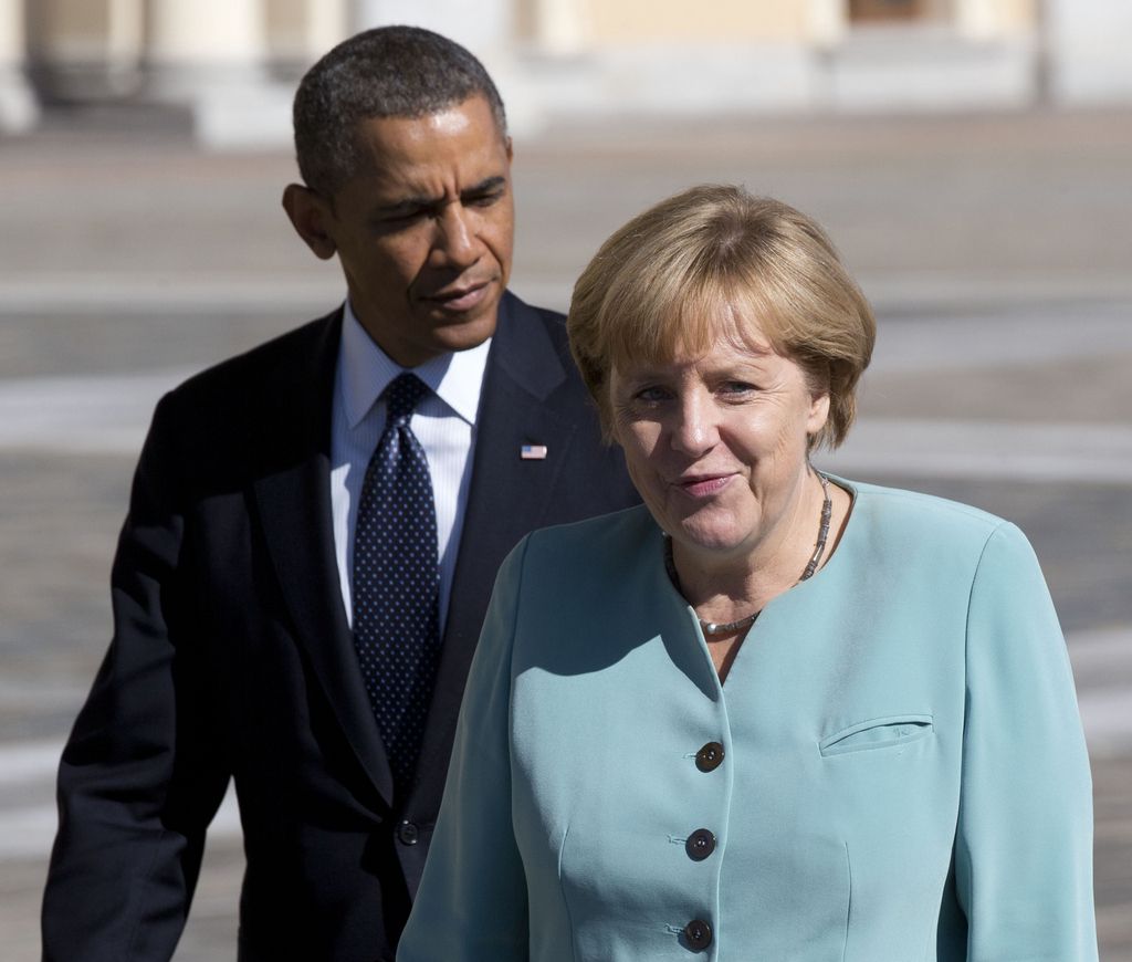 Le président américain Barack Obama et la chancelière allemande Angela Merkel.