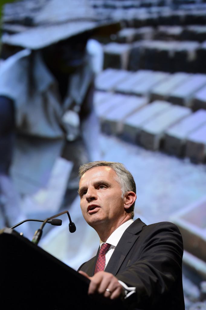 Présent à La Haye en compagnie de nombreux dirigeants internationaux,  Didier Burkhalter estime que l'OSCE qu'il préside est bien placée pour résoudre la crise en Ukraine (archive).