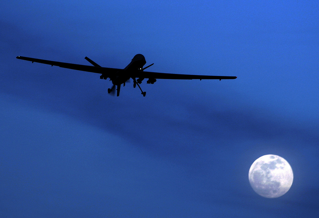 Un drone Predator américain au-dessus de Kandahar en Afghanistan, en 2010. Les Européens dépendent aujourd'hui principalement des Américains pour ce type d'armement.