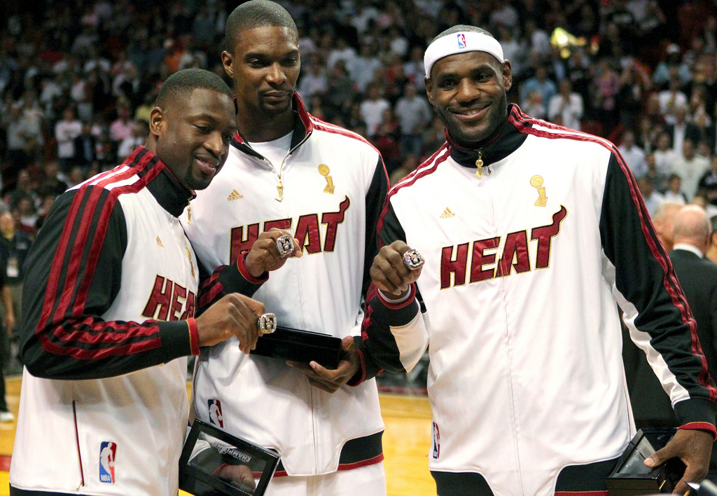 Dwyane Wade, Chris Bosh et LeBron James ne vont pas forcément quitter Miami. Mais ils sont sur le marché des transferts.