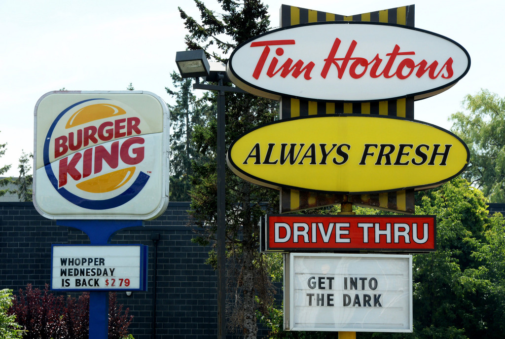 A eux deux, Burger King et Tim Hortons représentent plus de 18'000 restaurants dans 100 pays.