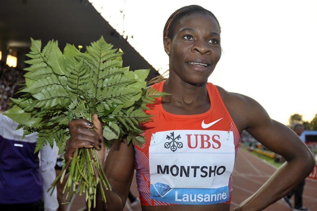 Amantle Montsho, from Botswana, wins the women's 400m race, at the Athletissima IAAF Diamond League international athletics meeting in the Stade Olympique de la Pontaise in Lausanne, Switzerland, on Thursday June 30, 2011. (KEYSTONE/Dominic Favre)