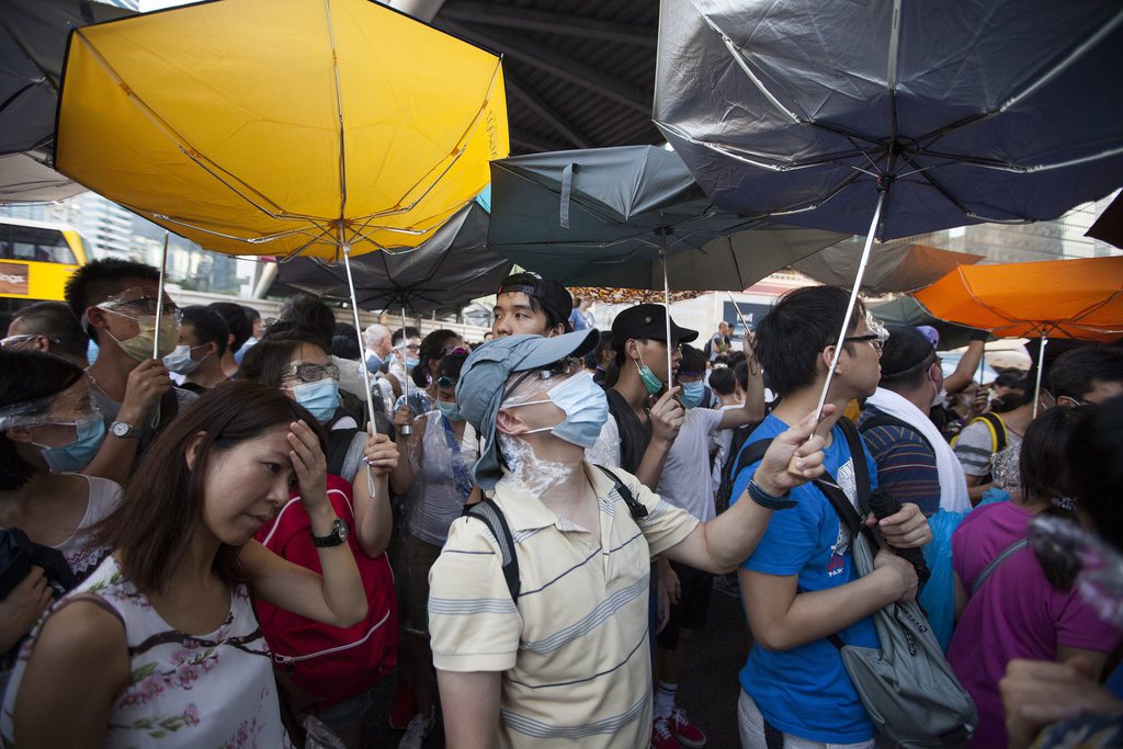 Des dizaines de milliers de manifestants pro-démocratie restaient fortement mobilisés à Hong Kong mercredi, jour de la fête nationale chinoise.