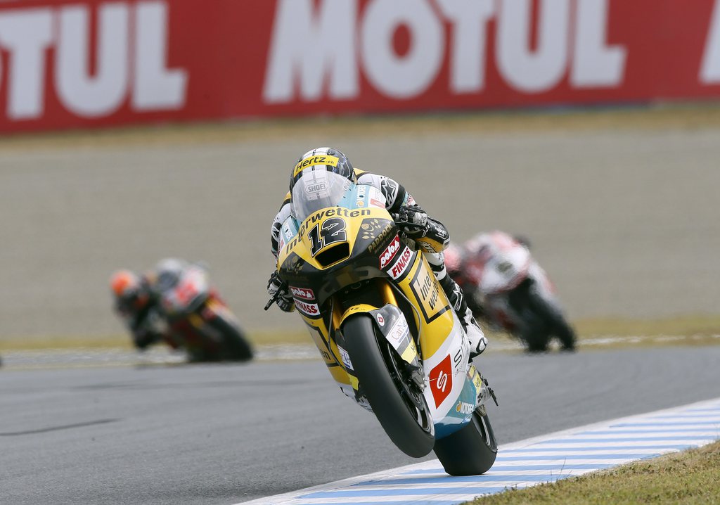 Thomas Lüthi (Suter) a signé le 3e chrono des essais libres du Grand Prix d'Australie Moto2 à Phillip Island.