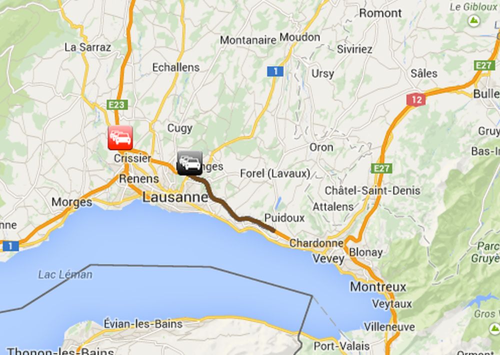 Le trafic poids lourds est interdit dès la jonction de Vennes, en direction du Valais sur l'autoroute A9 ce mardi matin. 