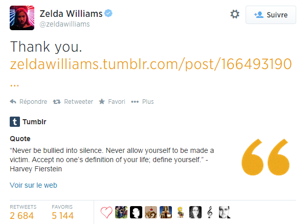 Zelda Williams, la fille de l'acteur disparu fait son retour sur Twitter.